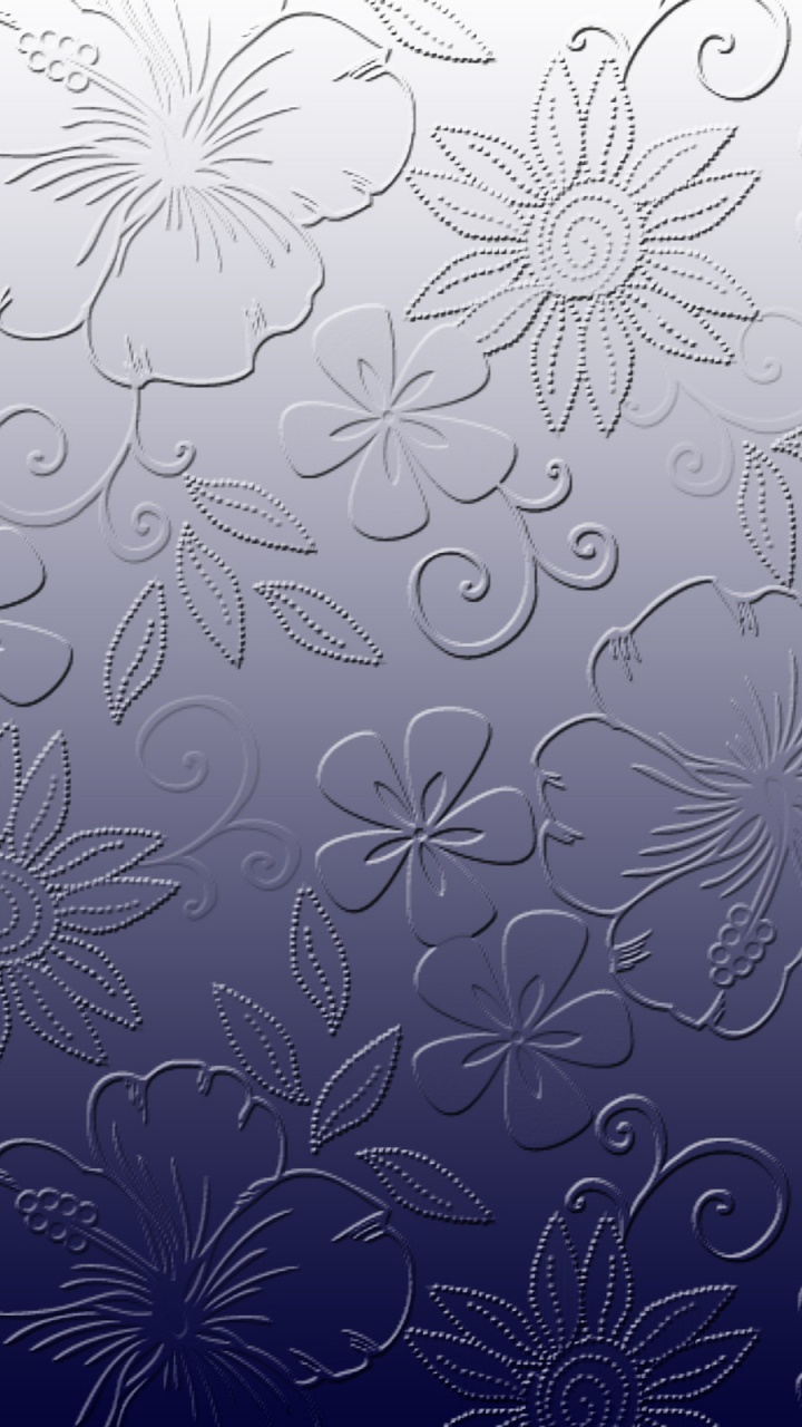 White and Blue Floral Textile. Wallpaper in 720x1280 Resolution