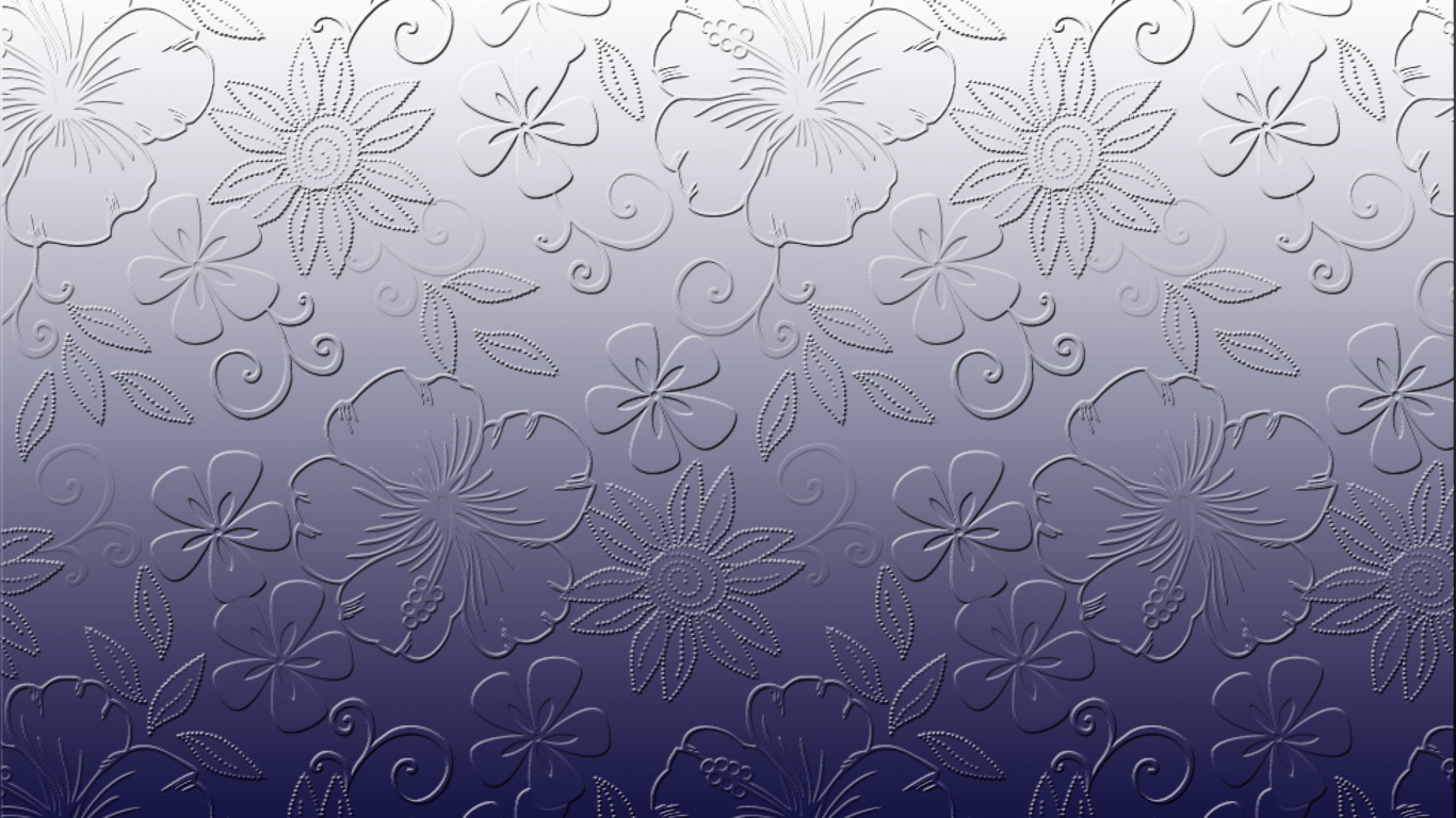 Textil Floral Blanco y Azul. Wallpaper in 1366x768 Resolution
