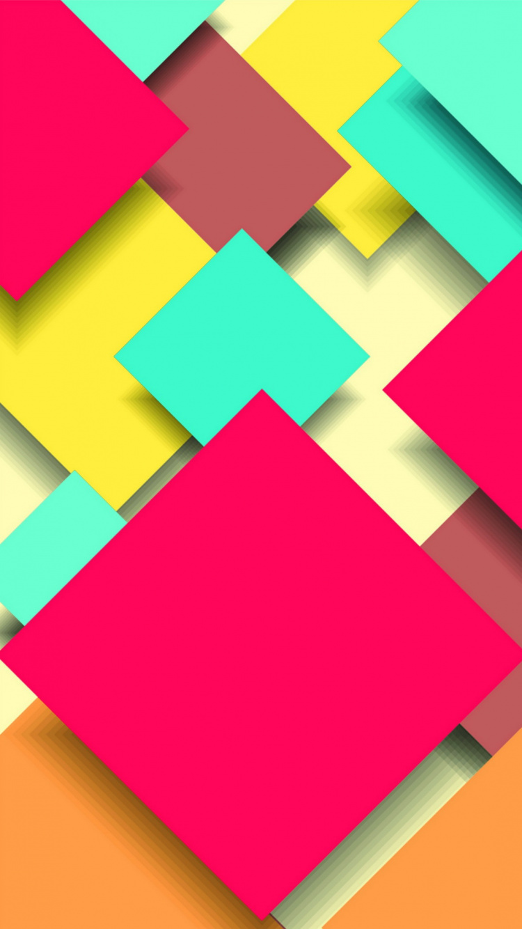 Pink Yellow and Green Blocks. Wallpaper in 750x1334 Resolution