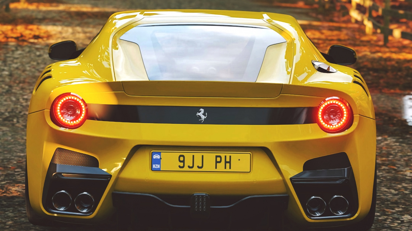 法拉利f12, Ferrari, 超级跑车, 黄色的, Laferrari 壁纸 1366x768 允许