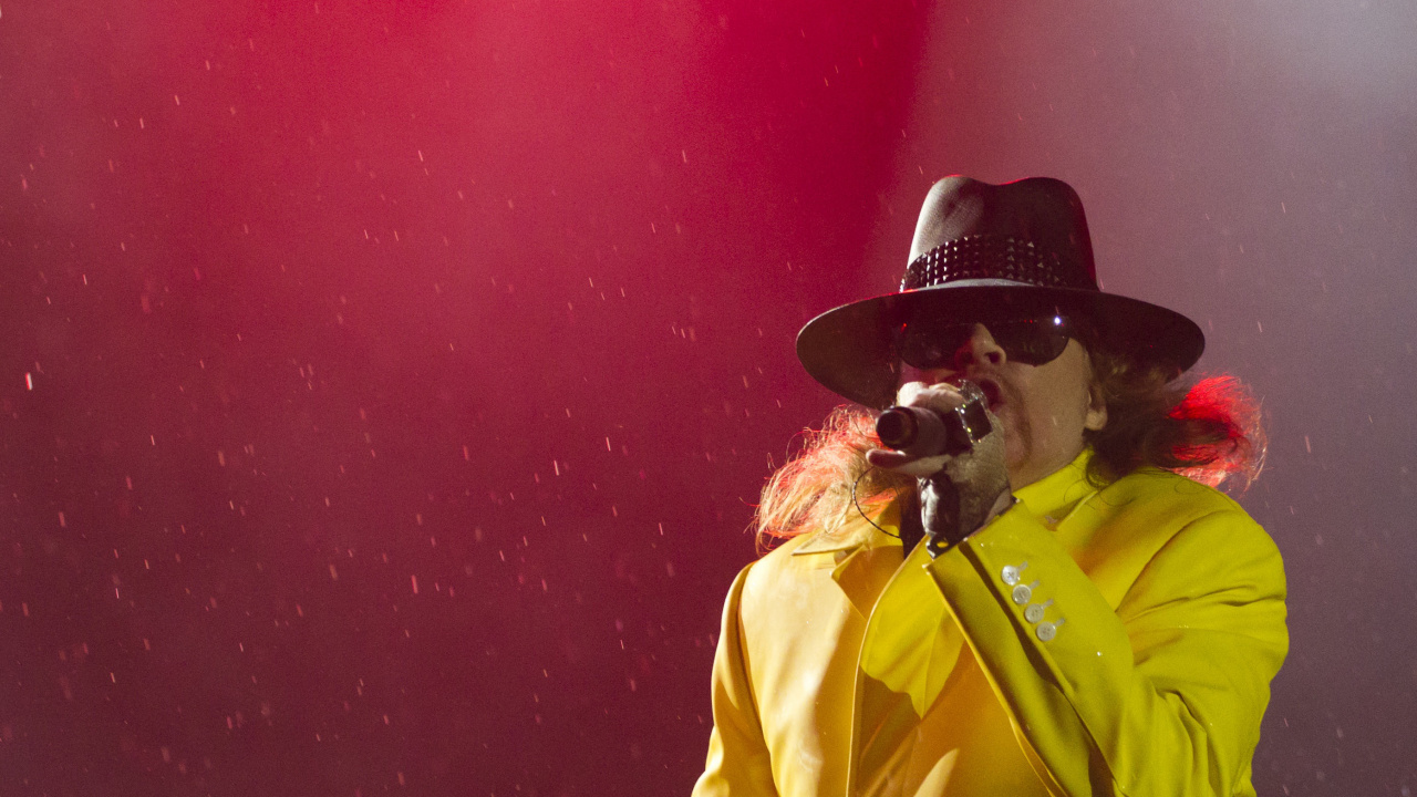 Rock in Rio, Guns N Roses, Rock, Yellow, Performance. Wallpaper in 1280x720 Resolution