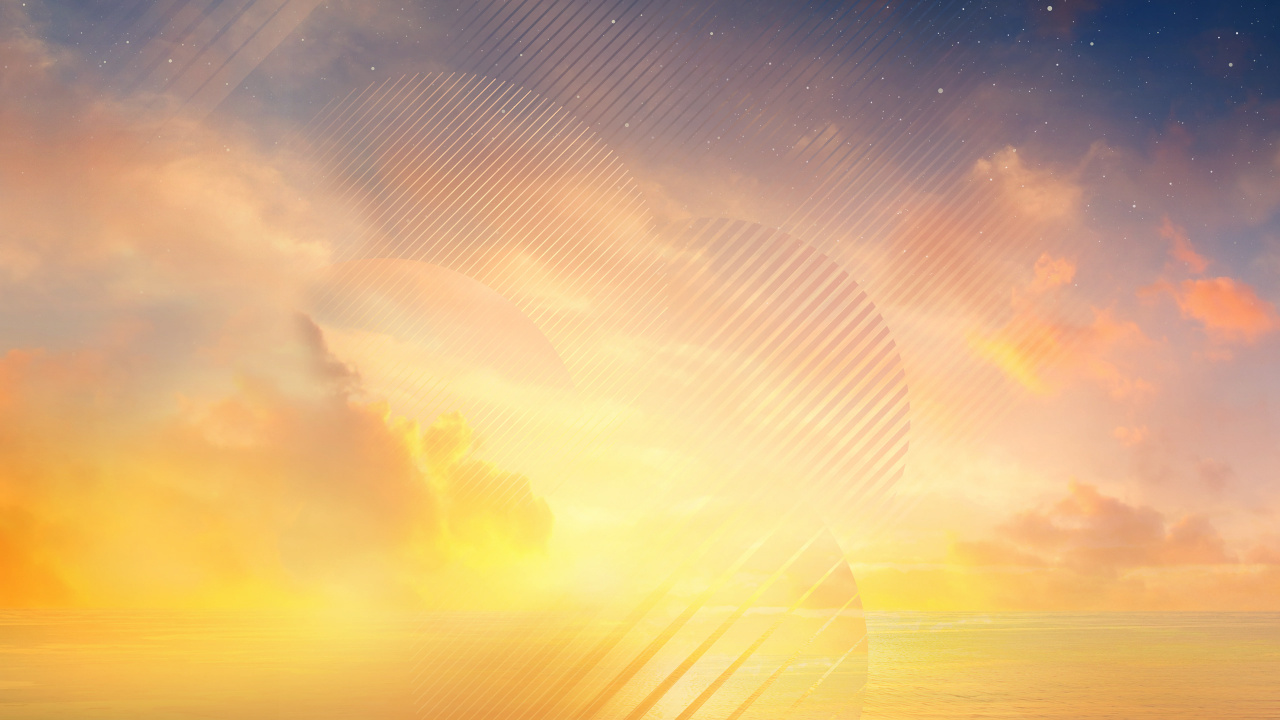 Cielo Azul y Amarillo Con Nubes. Wallpaper in 1280x720 Resolution