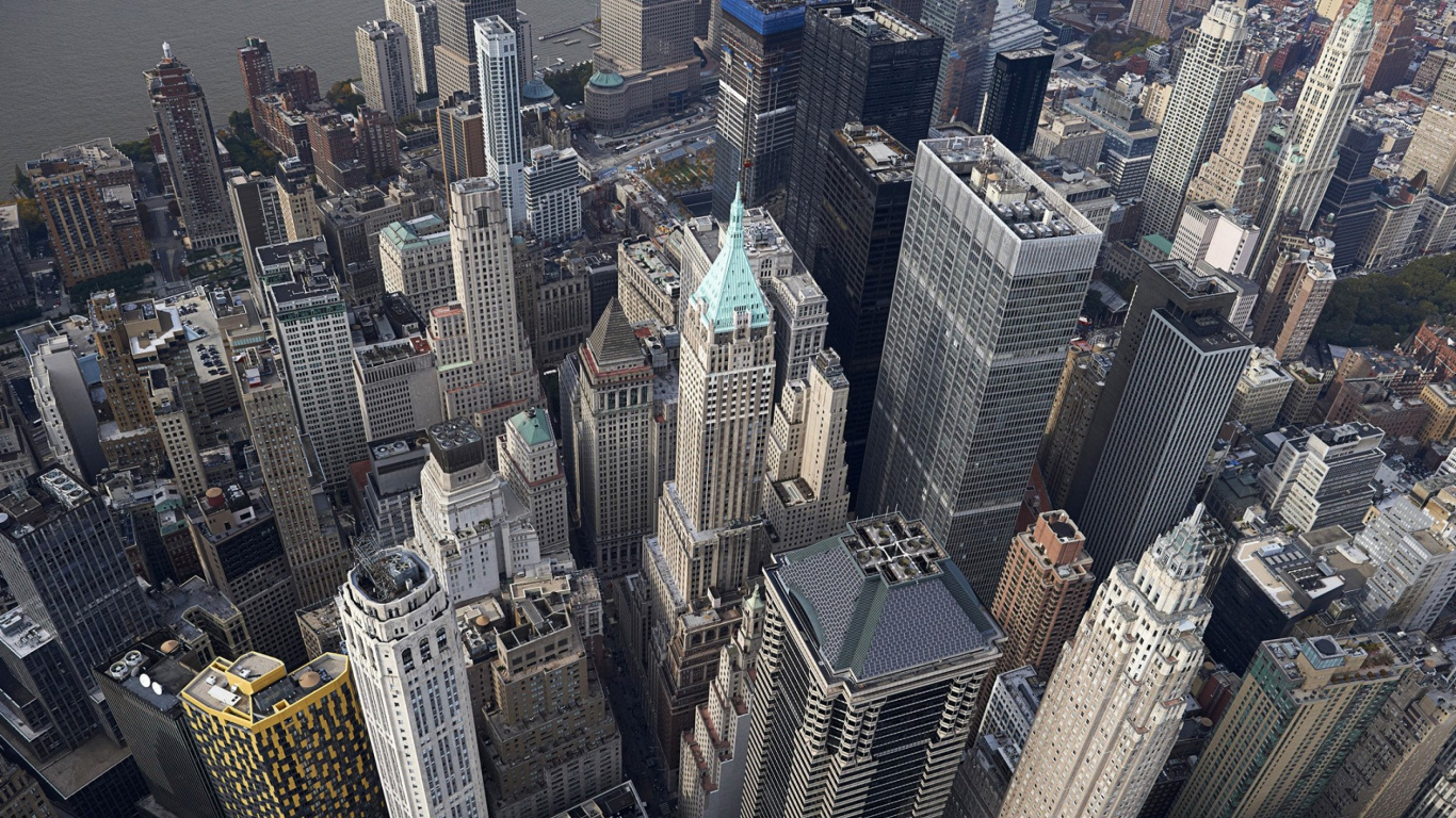 Aerial View of City Buildings During Daytime. Wallpaper in 1366x768 Resolution