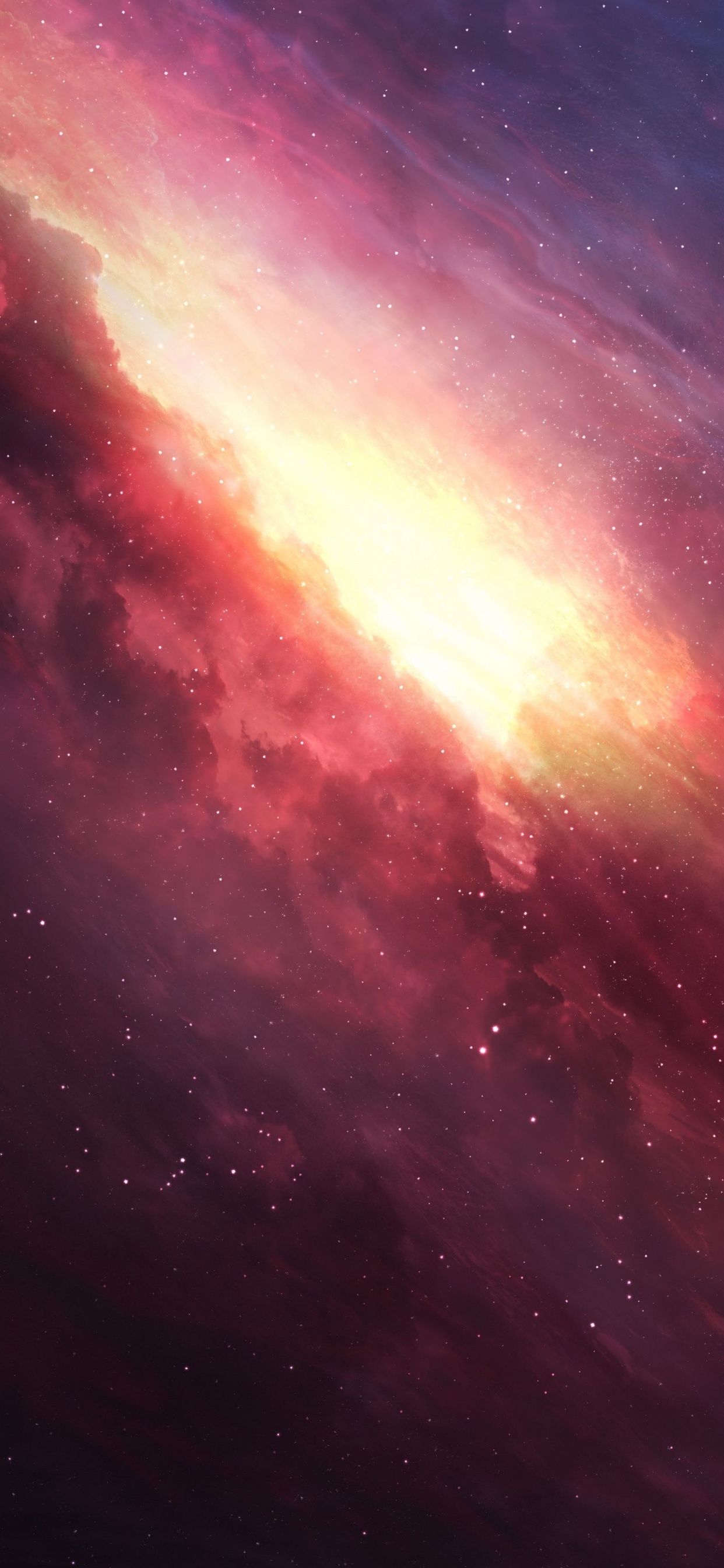 Noche Estrellada Azul y Roja. Wallpaper in 1242x2688 Resolution