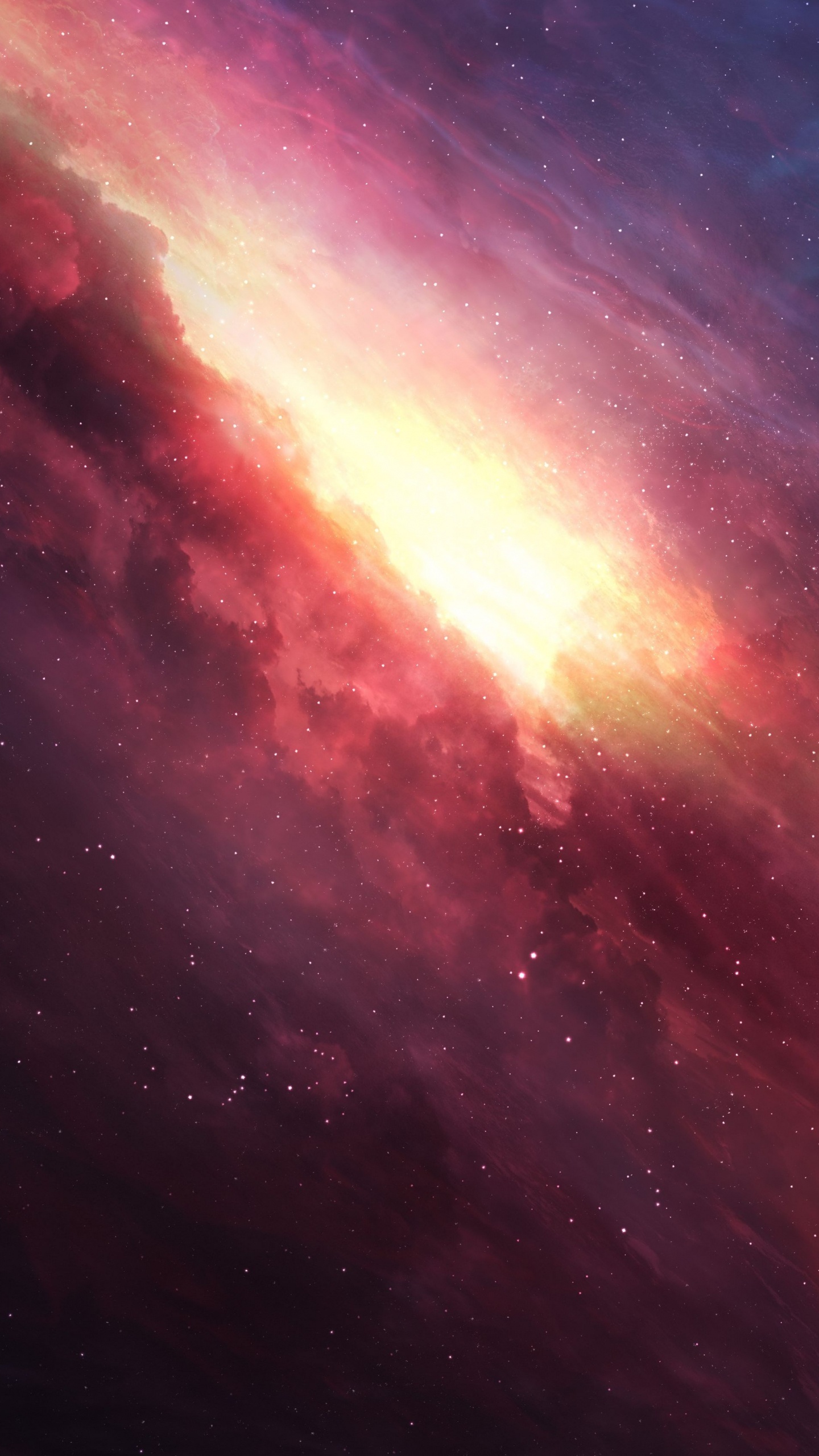 Noche Estrellada Azul y Roja. Wallpaper in 1440x2560 Resolution