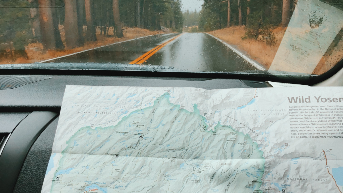 California, Usa, Yosemite Valley, Windshield, Cars. Wallpaper in 1366x768 Resolution