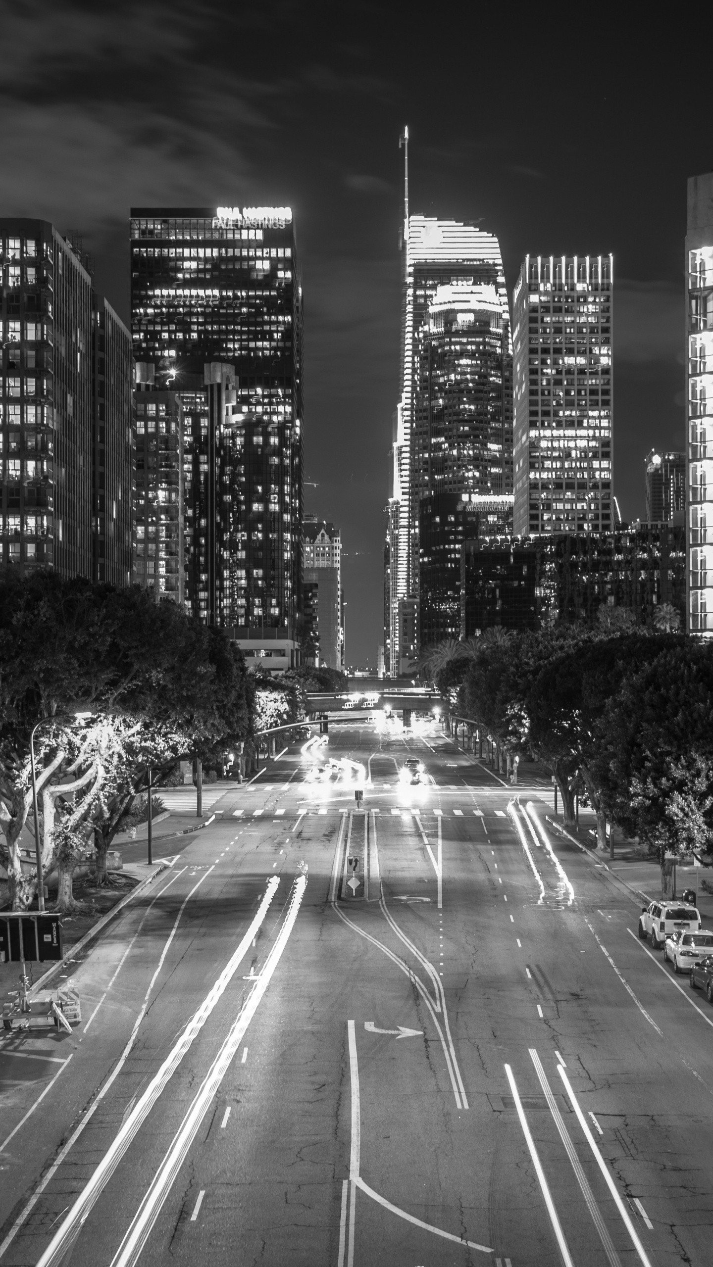 Foto en Escala de Grises de Los Edificios de la Ciudad. Wallpaper in 1440x2560 Resolution