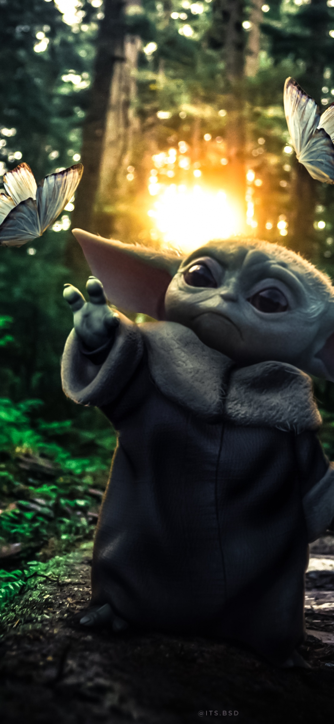 Grogu, Yoda, Star Wars, Affiche, Art. Wallpaper in 1125x2436 Resolution
