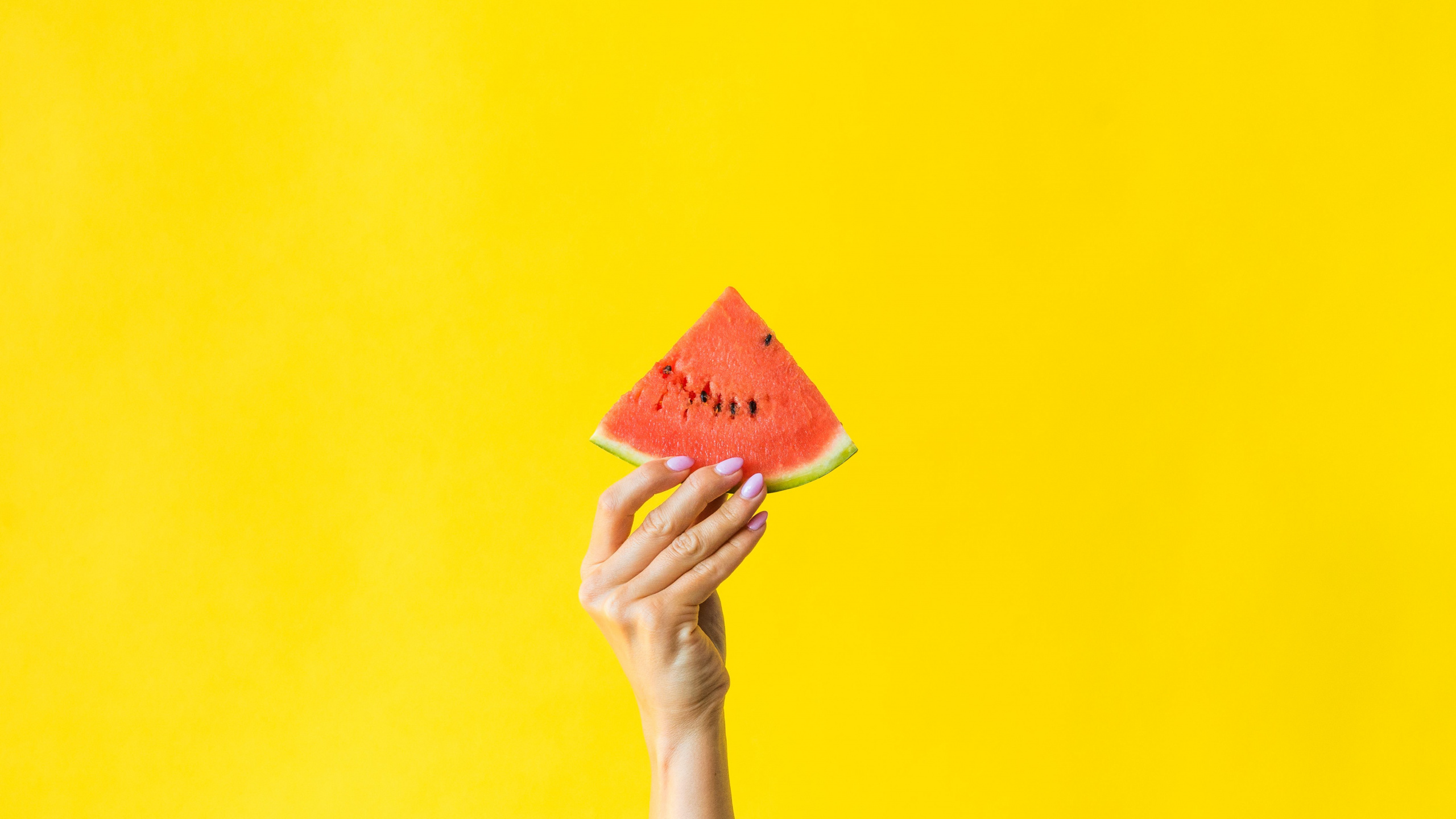 Person Holding Orange and Yellow Cone. Wallpaper in 2560x1440 Resolution