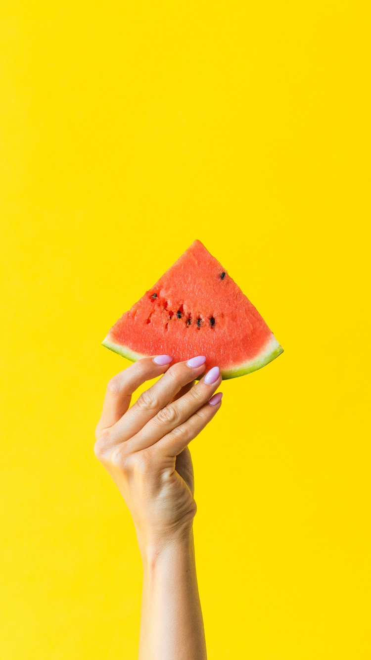 手, 黄色的, 手指, 微笑, 食品 壁纸 750x1334 允许