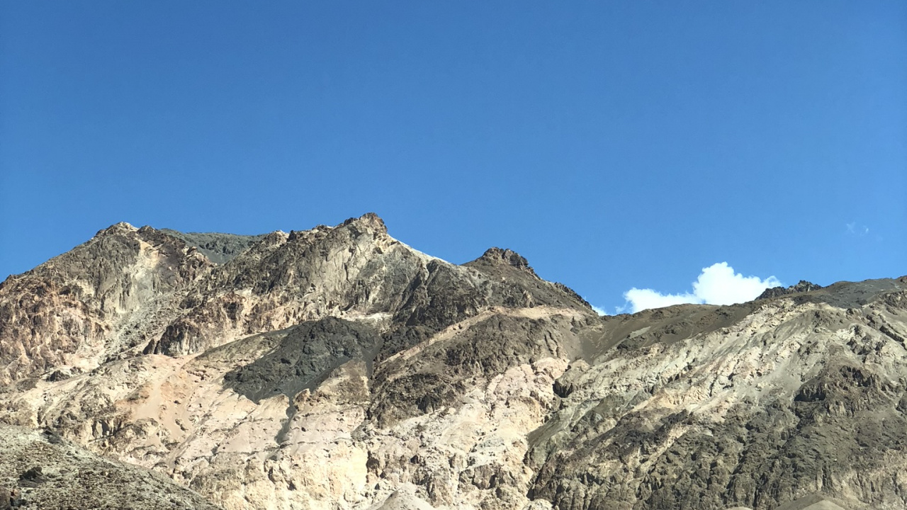 USA, Nevada, Death Valley, Death Valley National Park, Bergigen Landschaftsformen. Wallpaper in 1280x720 Resolution