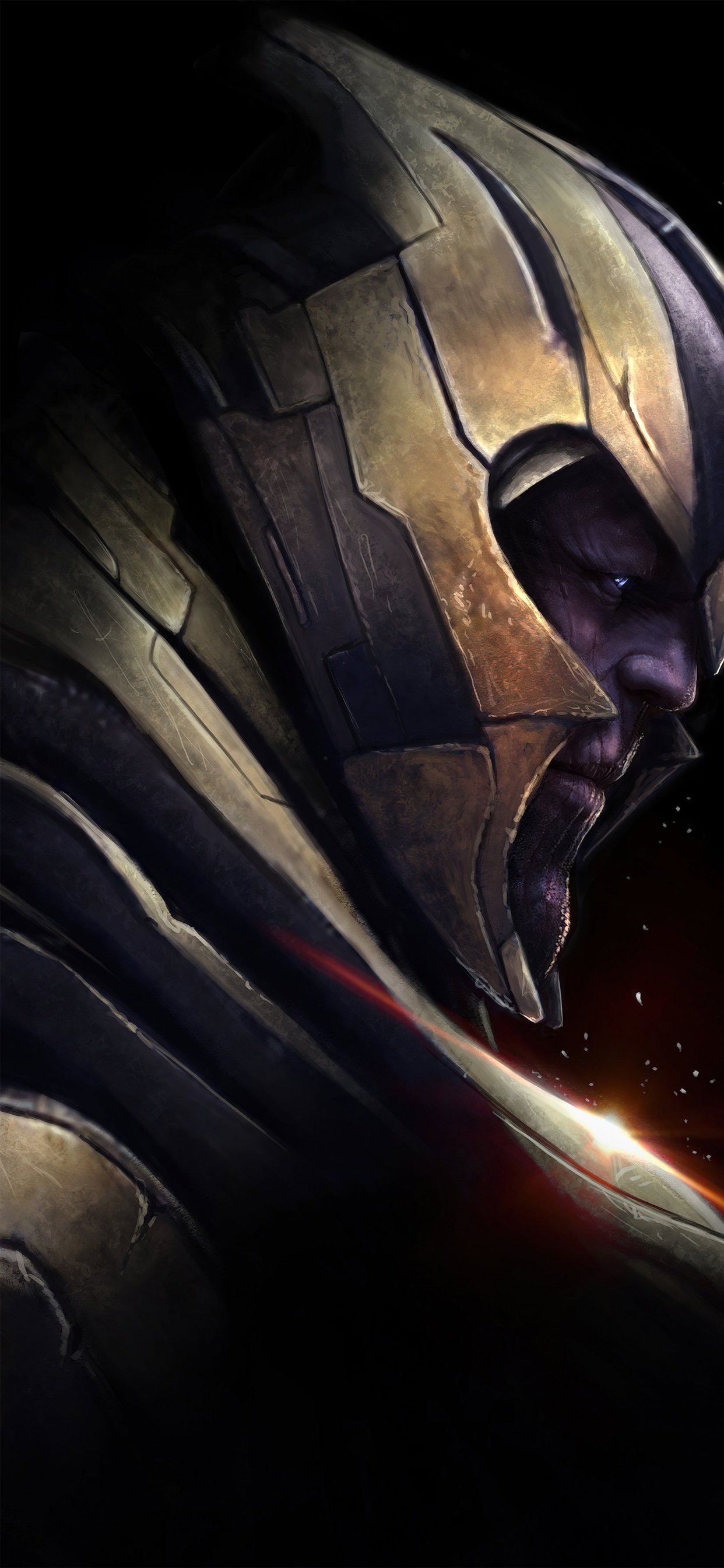 Thanos, Avengers, Thanos Endspielkunst, Kunst, Poster. Wallpaper in 1242x2688 Resolution