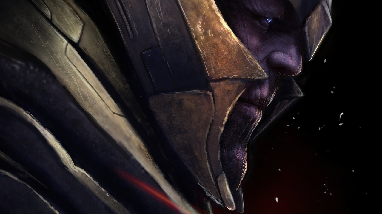 Thanos, Vengadores, Arte Final de Thanos, Arte, Cartel. Wallpaper in 1280x720 Resolution