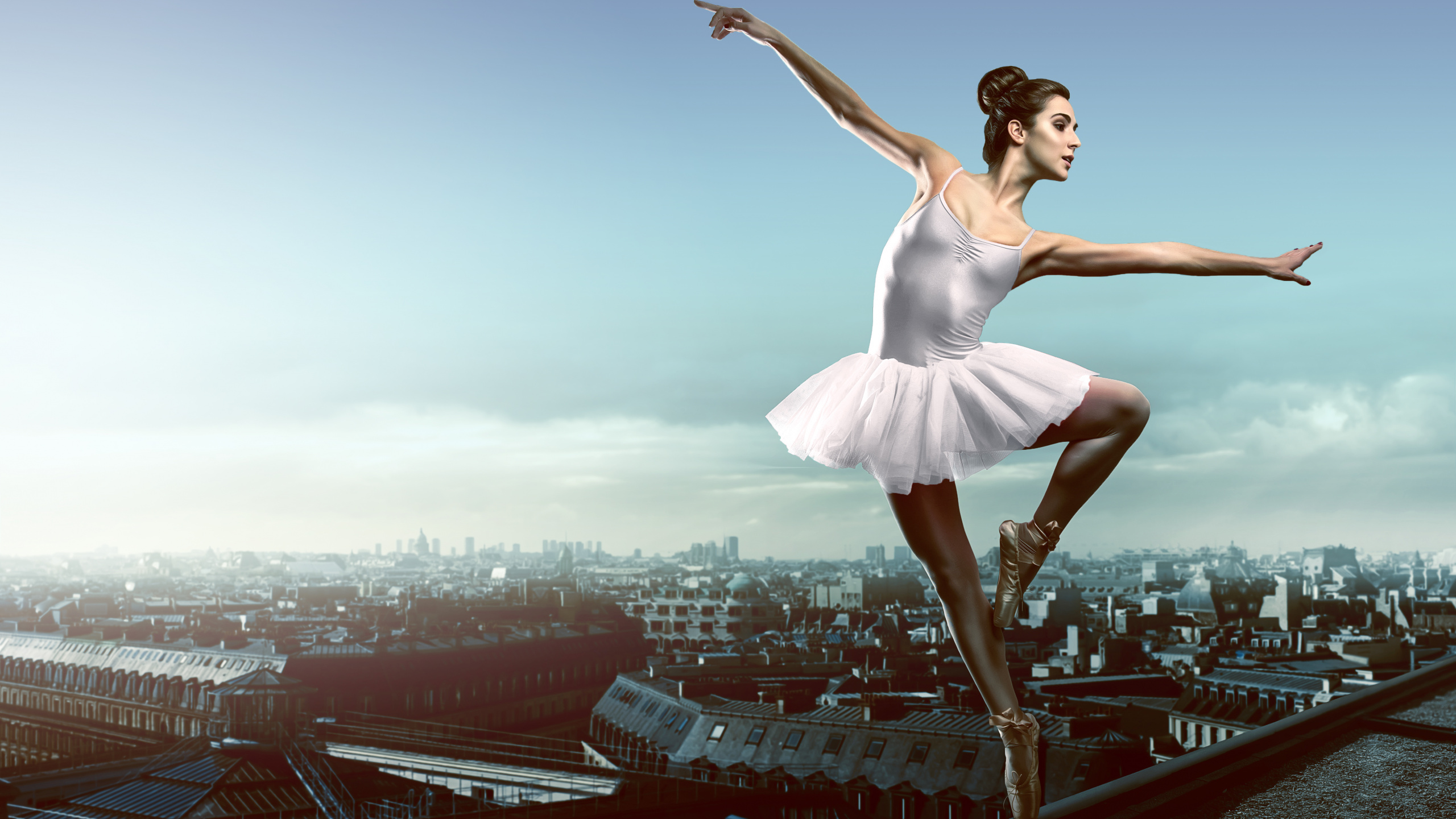 Bailarina de Ballet, Bailarina, Ballet, Saltar, Calzado. Wallpaper in 2560x1440 Resolution
