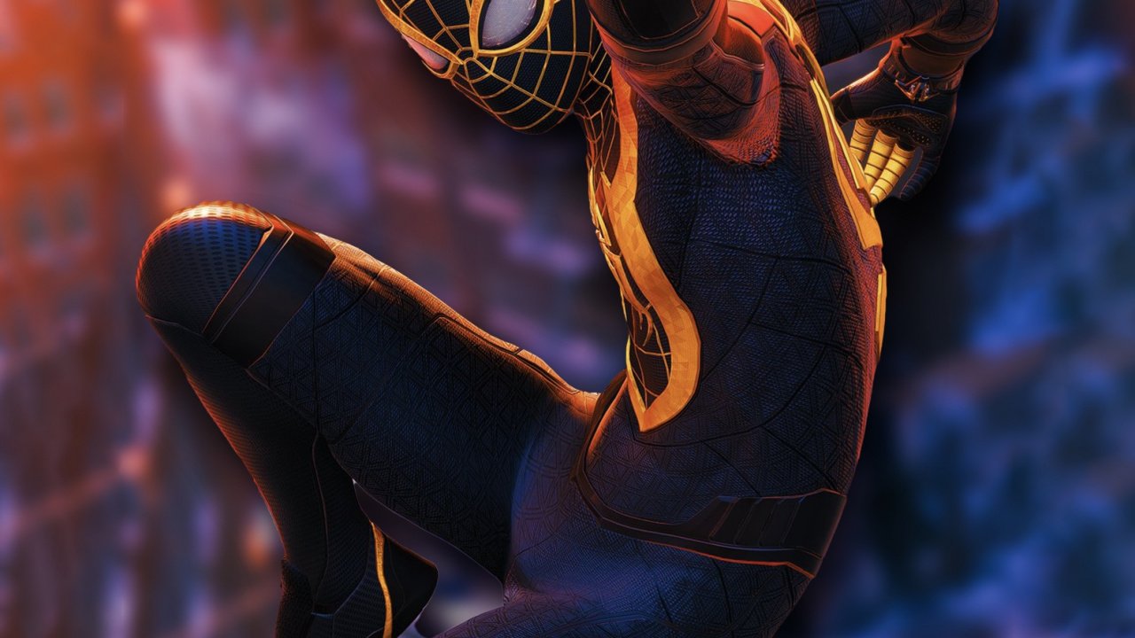 Miles Morales, Ios 16, Spider-man, Purple, Musician. Wallpaper in 1280x720 Resolution