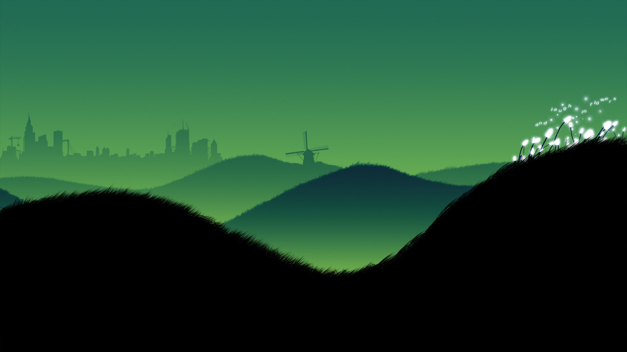 Silhouette de Montagne Pendant la Journée. Wallpaper in 1280x720 Resolution