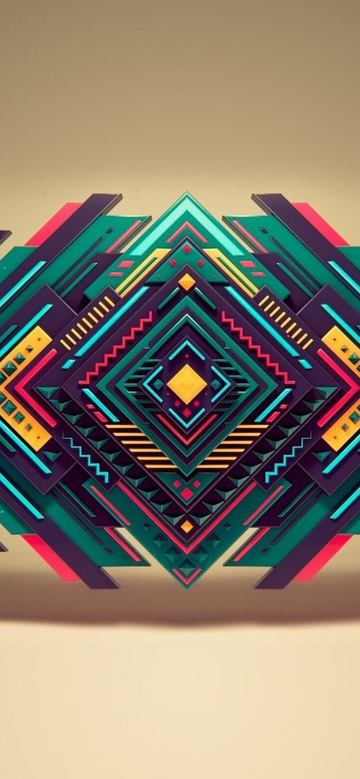 Caja Rosa Verde y Azul. Wallpaper in 1242x2688 Resolution