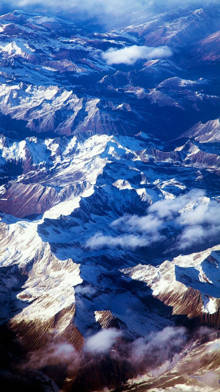 Los Recursos de Agua, Nieve, Paisaje Natural, Montaña, Highland. Wallpaper in 750x1334 Resolution