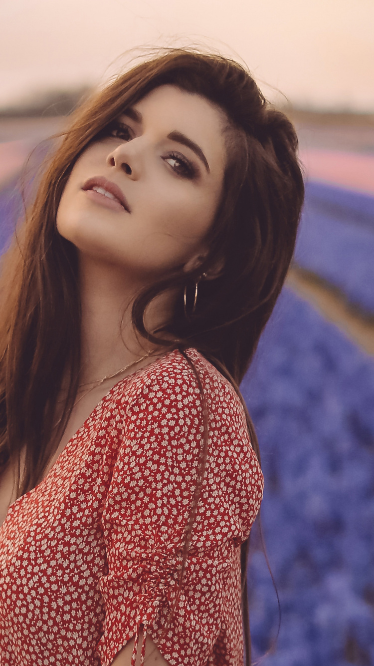 Face, Head, Lip, Eye, Purple. Wallpaper in 750x1334 Resolution