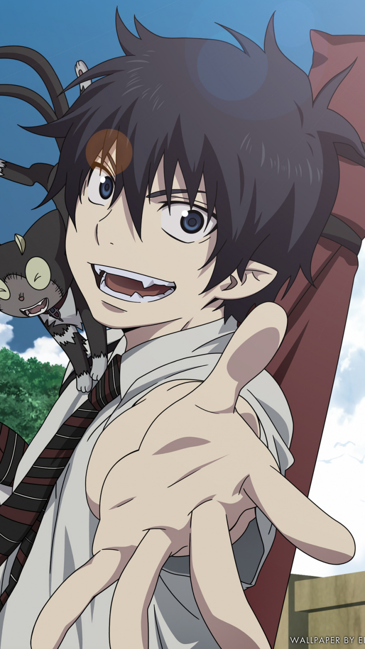 2 Girl Anime Characters in School Uniform. Wallpaper in 750x1334 Resolution