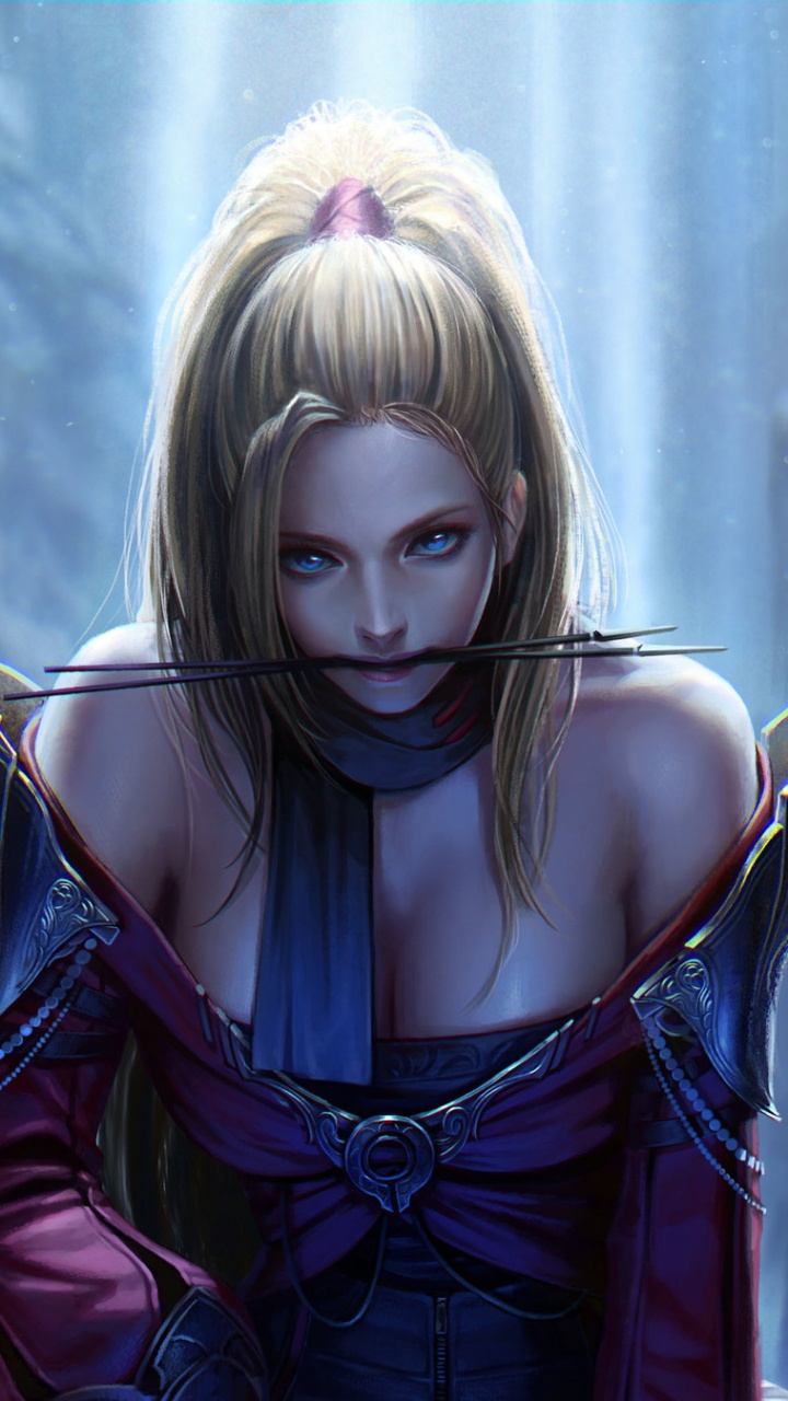 Femme en Blouson de Cuir Noir. Wallpaper in 720x1280 Resolution