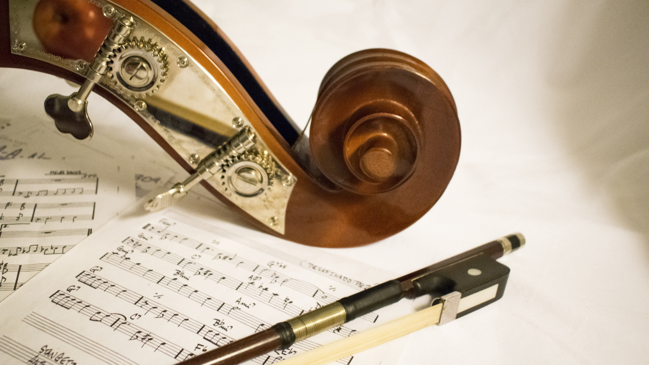 Noten, Kontrabass, Musikalische Note, Musiker, Musik. Wallpaper in 1280x720 Resolution