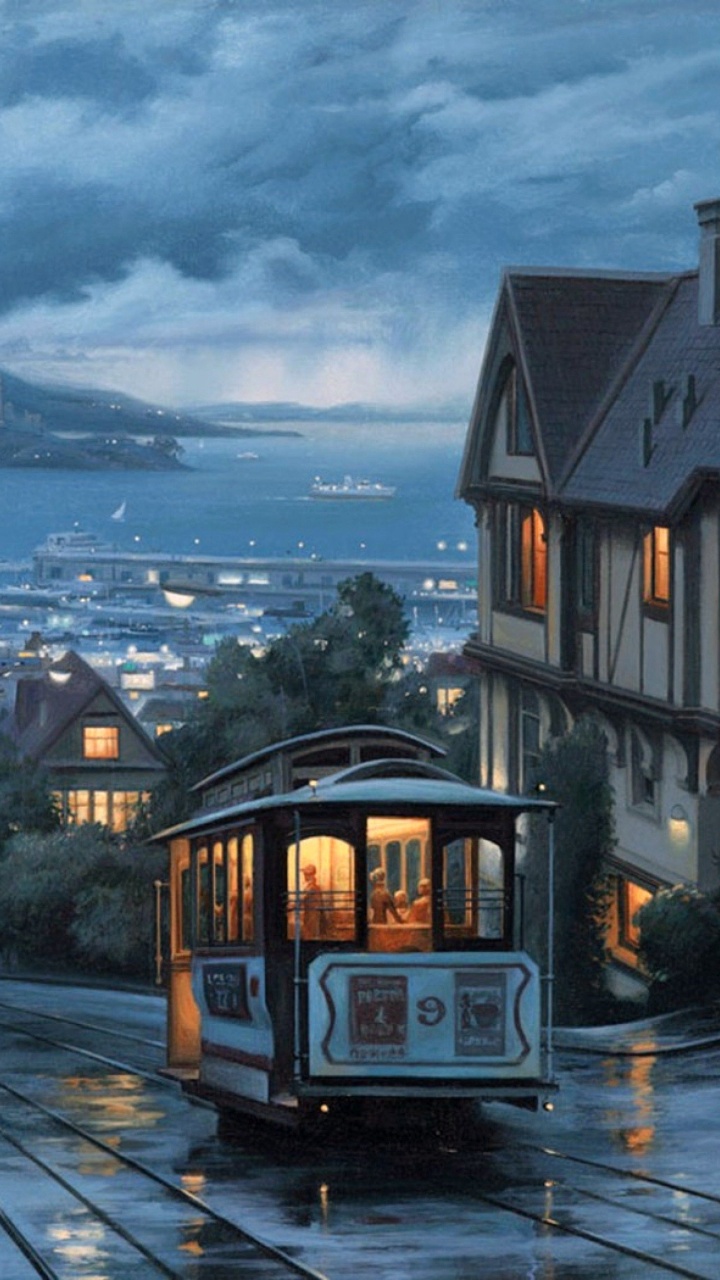 Transport, Ville, Soir, Atmosphère, Crépuscule. Wallpaper in 720x1280 Resolution