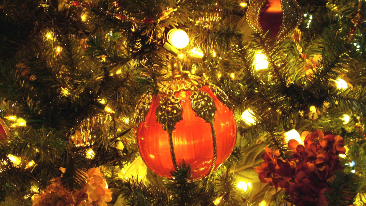 Neujahr, Ded Moroz, Weihnachten, Christmas Ornament, Weihnachtsbaum. Wallpaper in 1280x720 Resolution