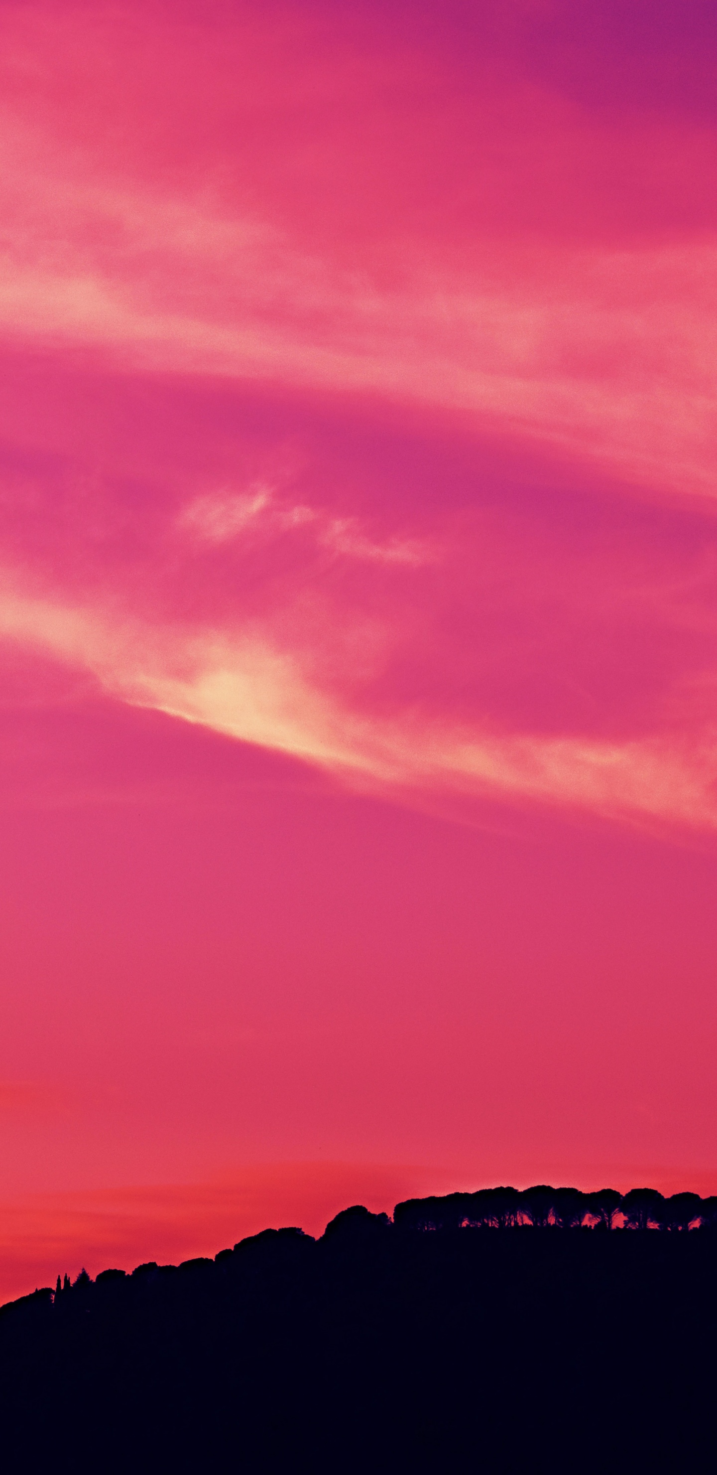 Afterglow, Red, Pink, Horizon, Lever. Wallpaper in 1440x2960 Resolution