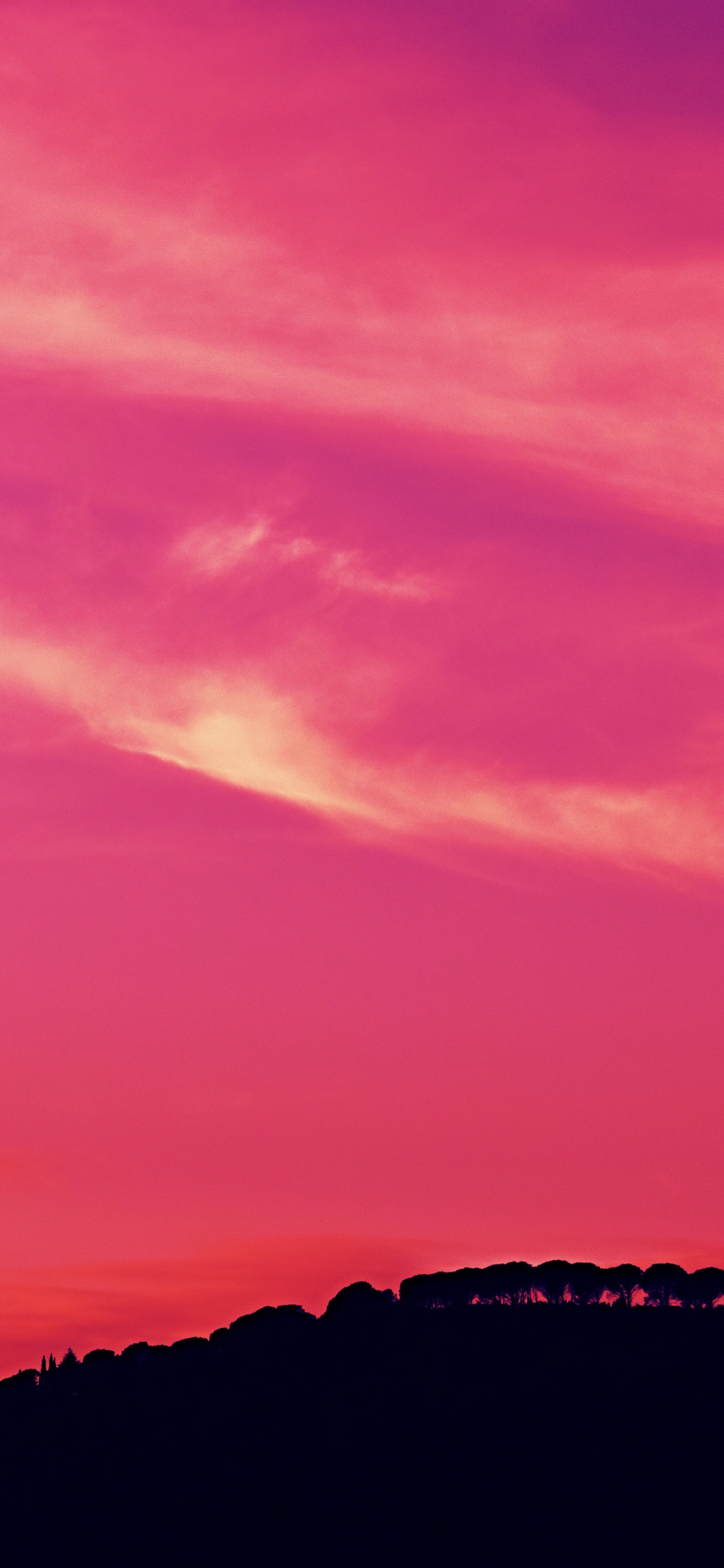 Puesta, Afterglow, Rojo, Rosa, Noche. Wallpaper in 1242x2688 Resolution