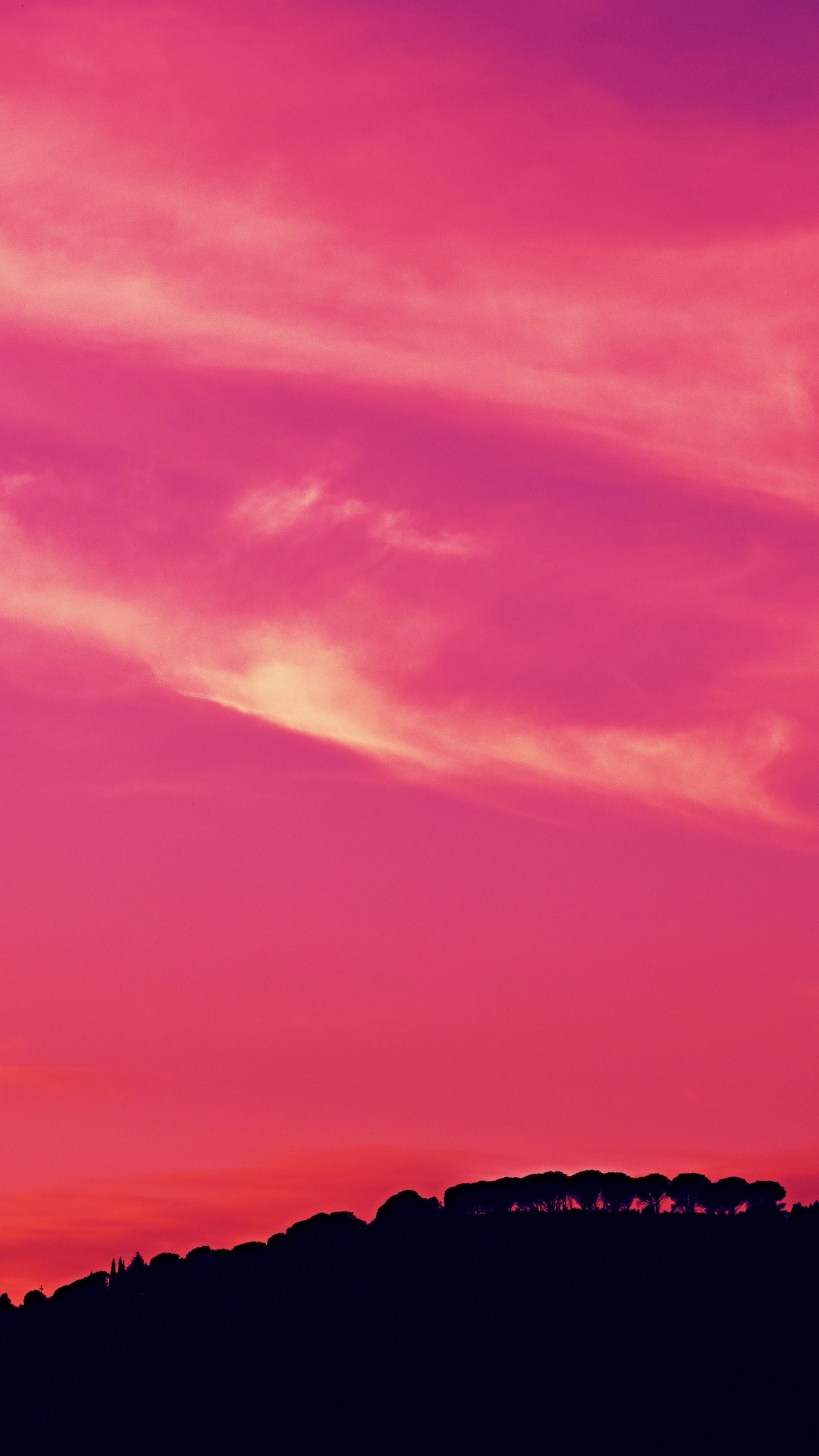 Sonnenuntergang, Afterglow, Cloud, Pink, Horizont. Wallpaper in 1440x2560 Resolution