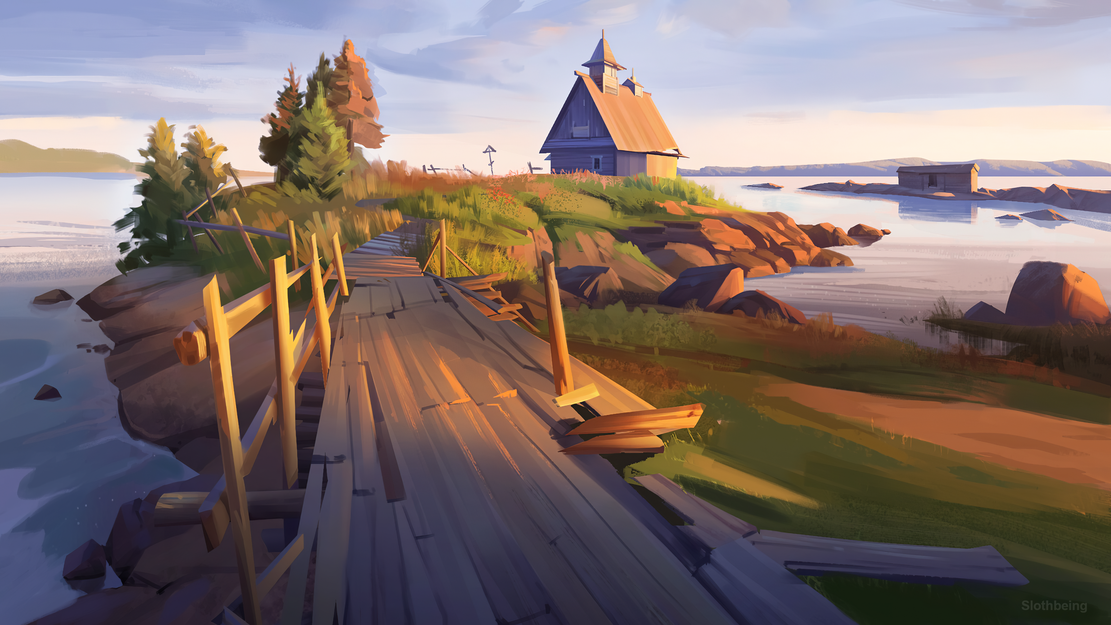 Cloud, Natur, Gebäude, Holz, Naturlandschaft. Wallpaper in 3840x2160 Resolution