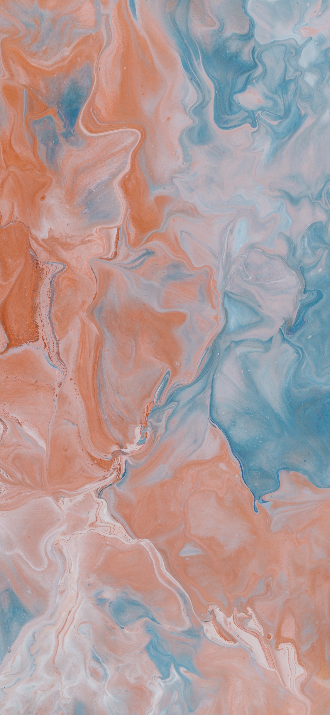 Blue and White Water Surface. Wallpaper in 1125x2436 Resolution