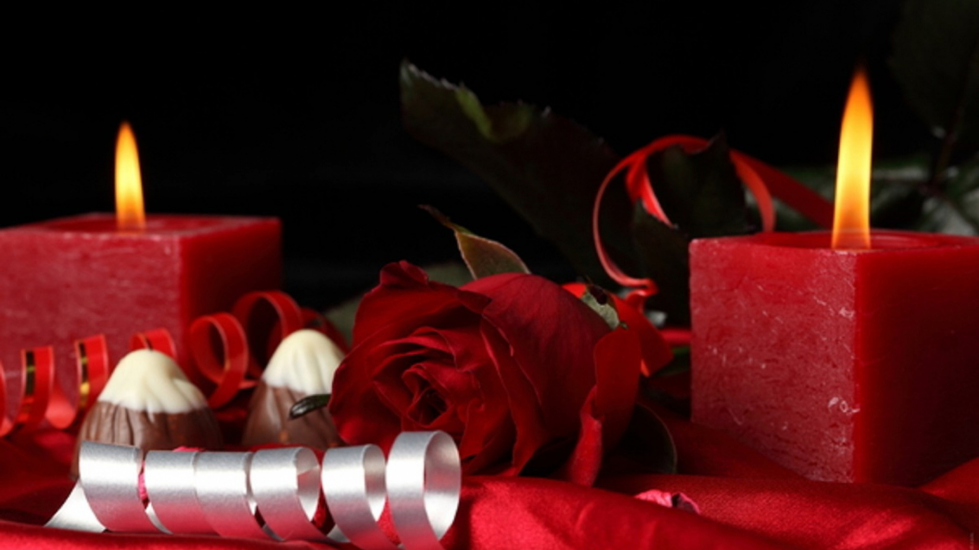 Kerze, Rose, Teelicht, Wachs, Flamme. Wallpaper in 1920x1080 Resolution