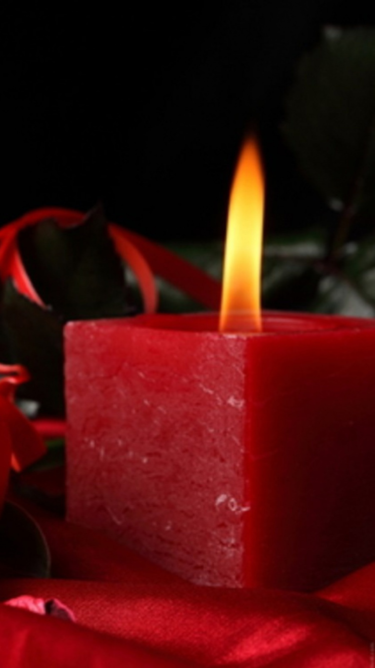 Flower, Candle, Rose, Tealight, Red. Wallpaper in 750x1334 Resolution