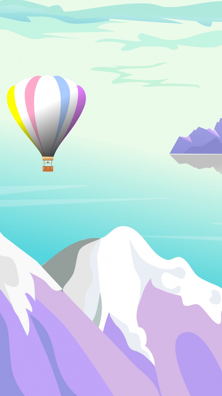 Hot Air Balloons on Top of Mountain. Wallpaper in 720x1280 Resolution