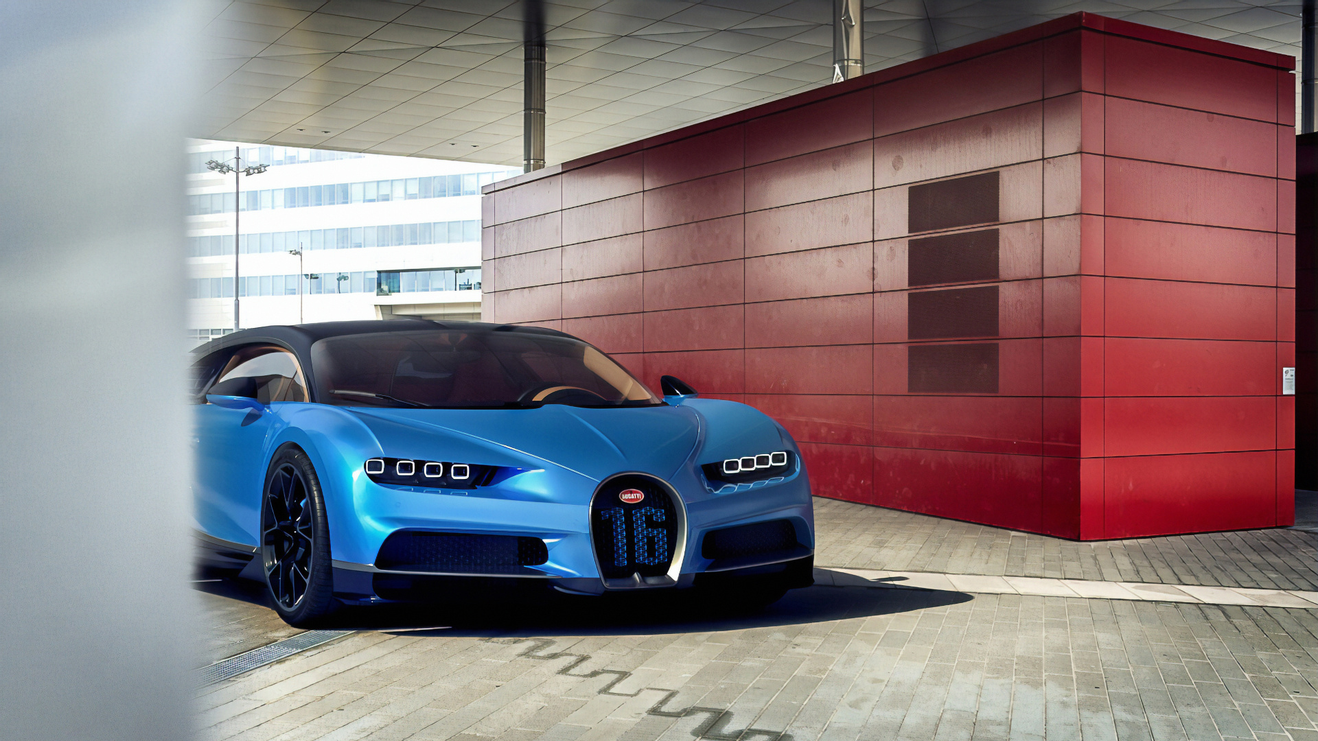 Blue Bmw m 3 Parked in Front of Brown Brick Wall. Wallpaper in 1920x1080 Resolution