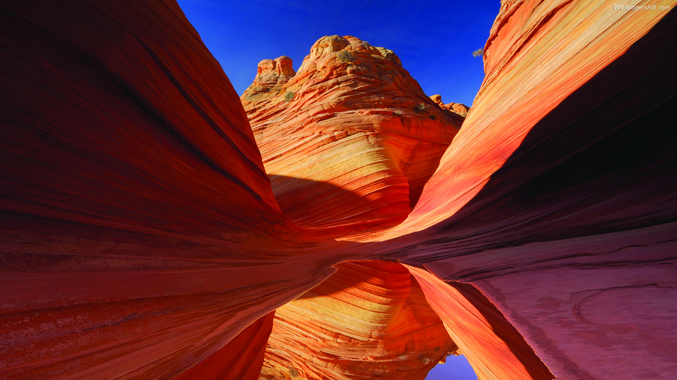 Brown Rock Formation Under Blue Sky During Daytime. Wallpaper in 1366x768 Resolution
