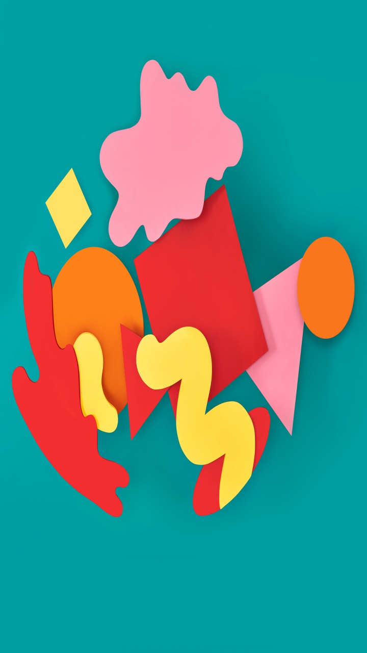 Android, Android P, Android Pie, Palette de Couleurs de Memphis, Pixel 2. Wallpaper in 720x1280 Resolution