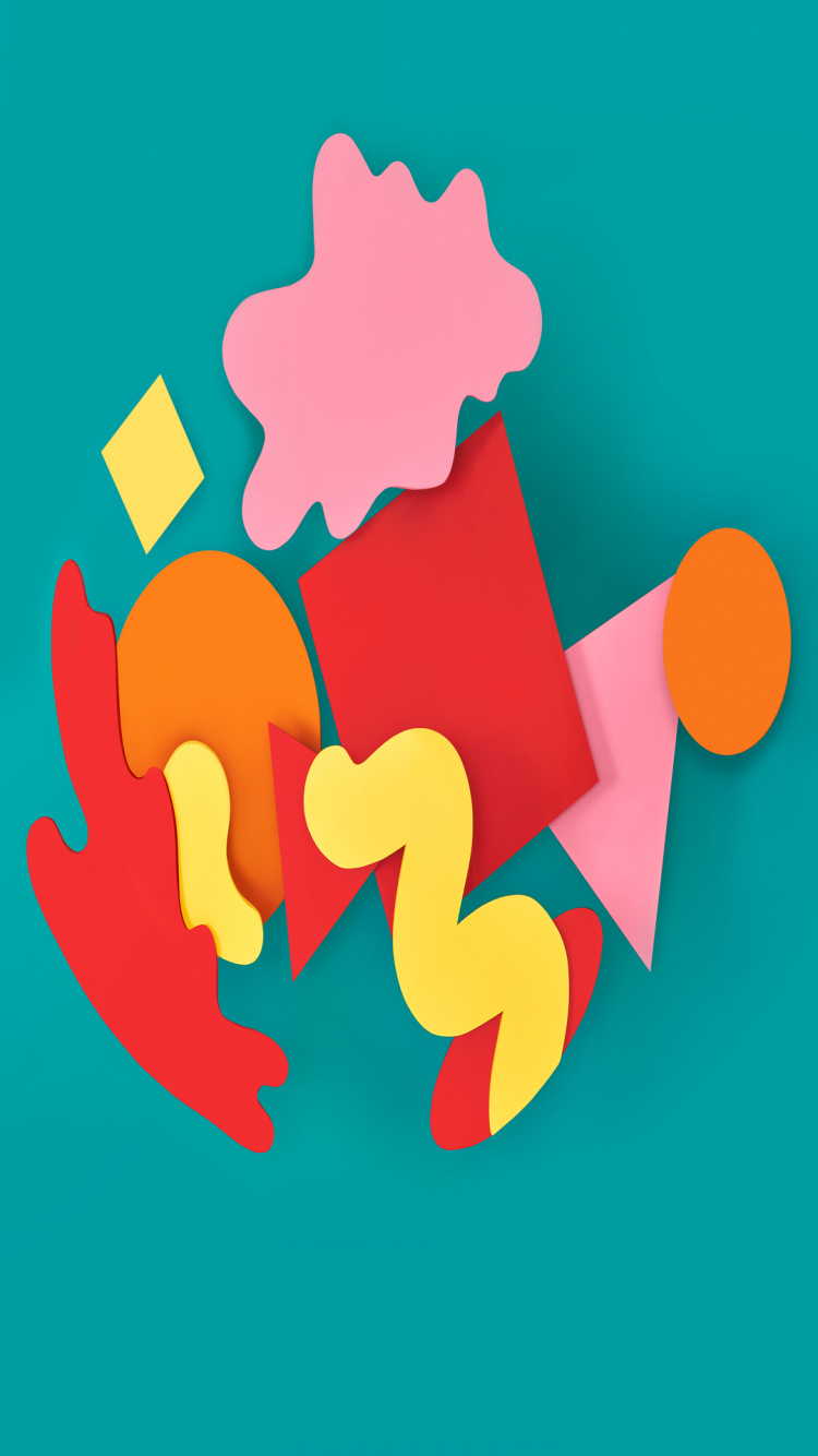 Android, Android P, Android Pie, Palette de Couleurs de Memphis, Pixel 2. Wallpaper in 750x1334 Resolution