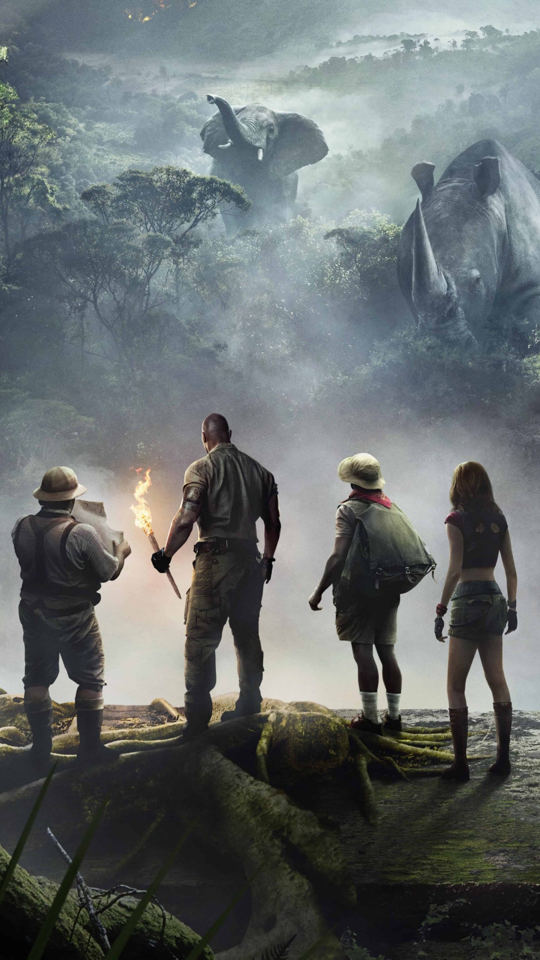 Jumanji, Nature, Jungle, Cours D'eau, Rainforest. Wallpaper in 1080x1920 Resolution