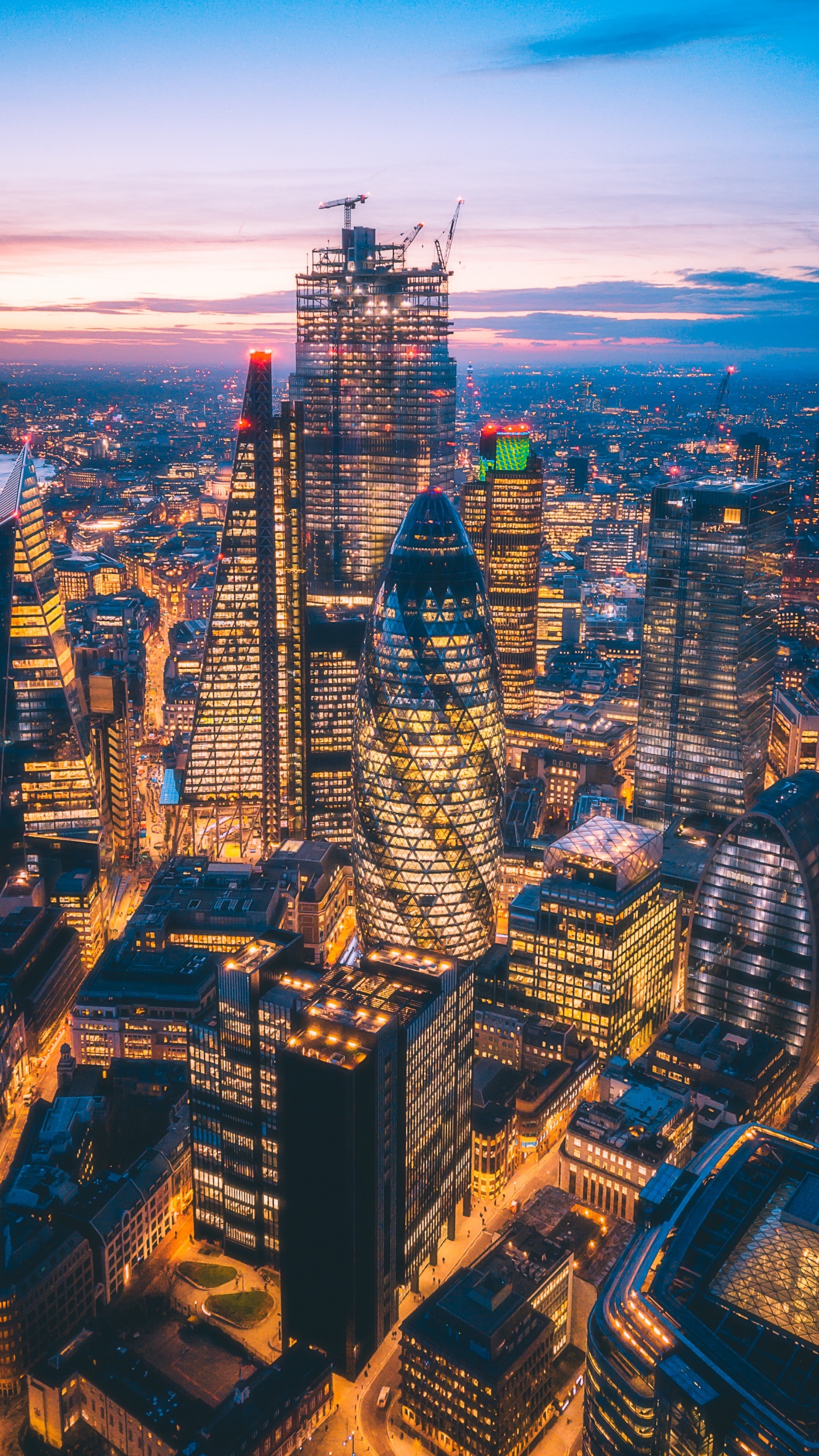 Aerial View of City Buildings During Daytime. Wallpaper in 1440x2560 Resolution