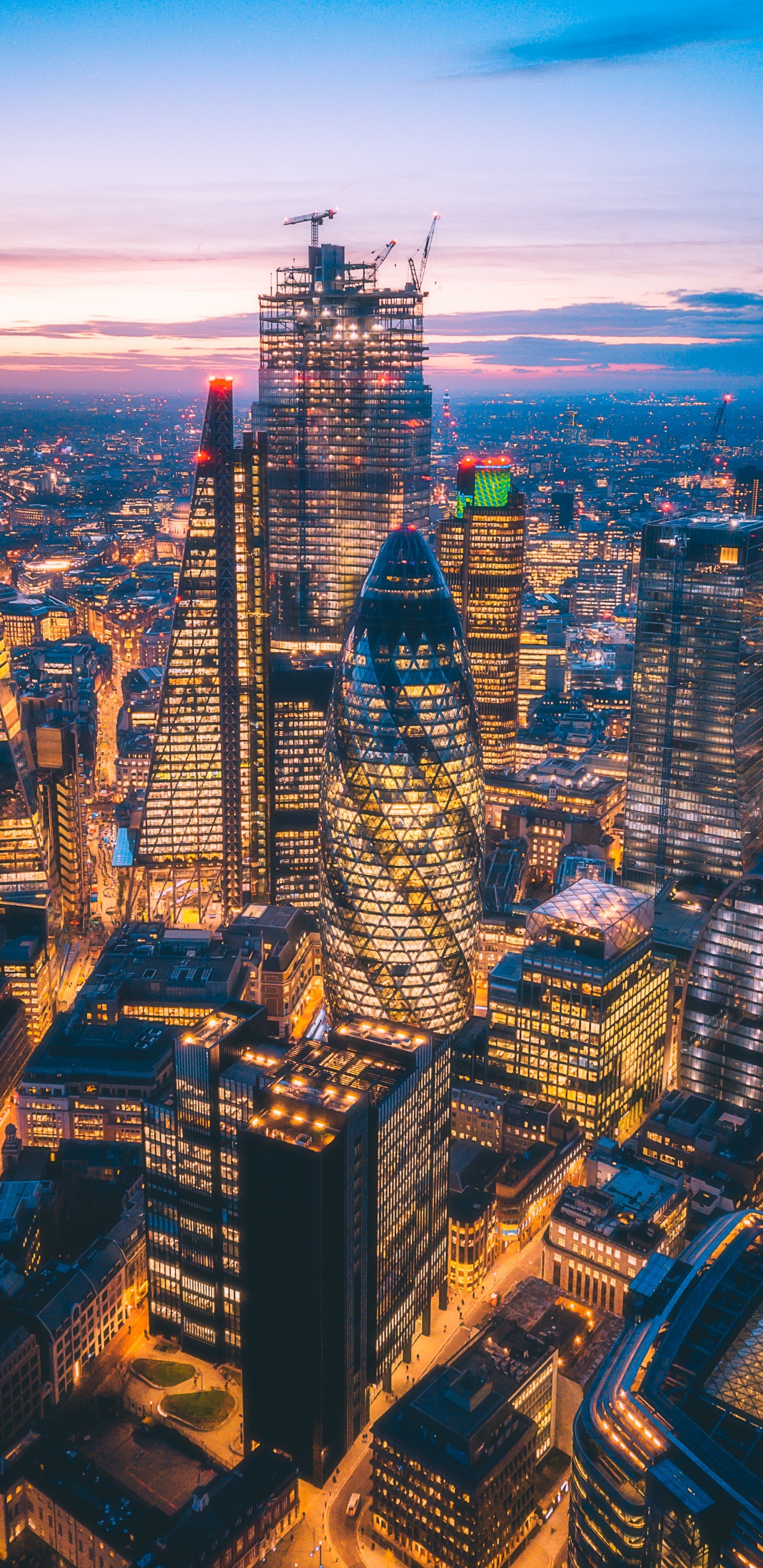 Aerial View of City Buildings During Daytime. Wallpaper in 1440x2960 Resolution