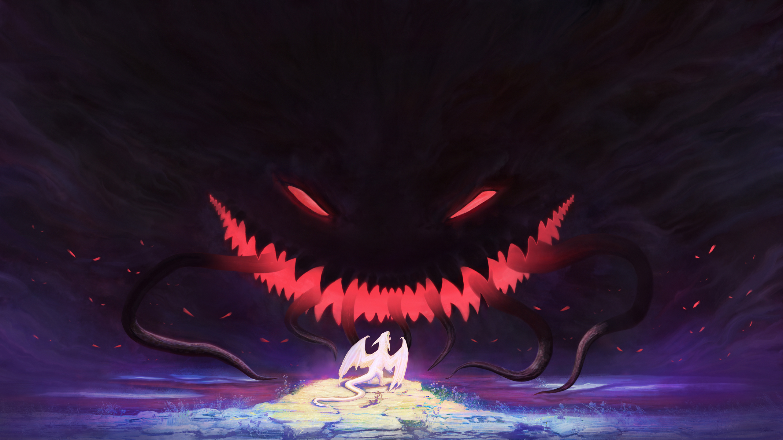 艺术, 数码艺术, 艺术家, 嘴, 动画 壁纸 2560x1440 允许