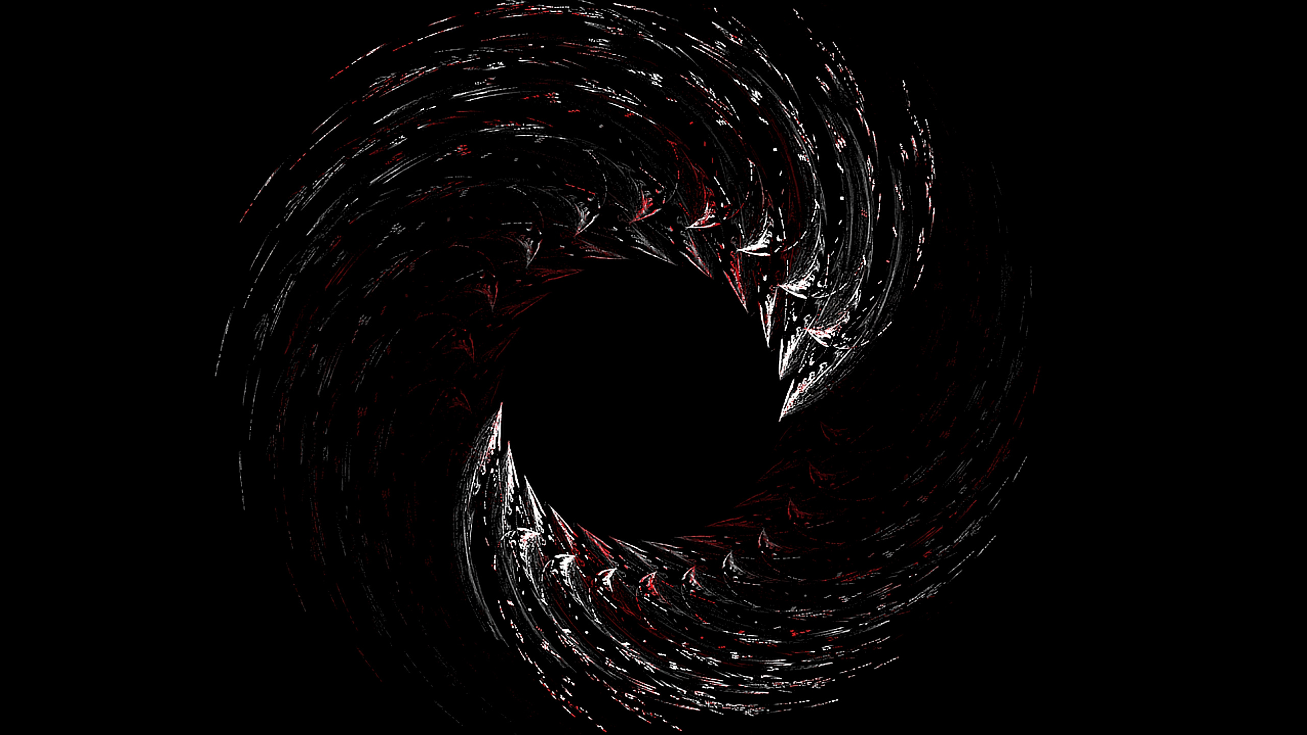 Schwarz-Weiß-Spiralillustration. Wallpaper in 2560x1440 Resolution
