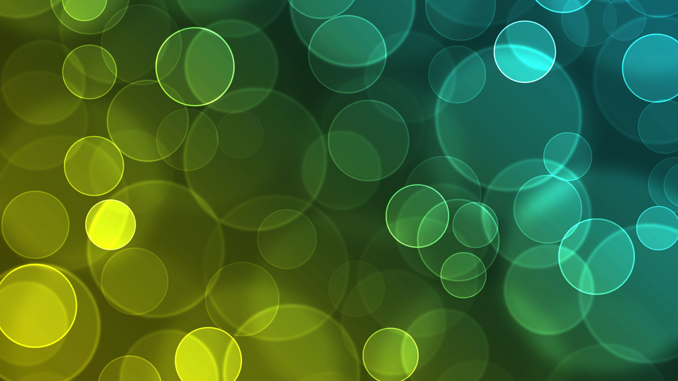 Grüne Und Weiße Bokeh-Lichter. Wallpaper in 1366x768 Resolution