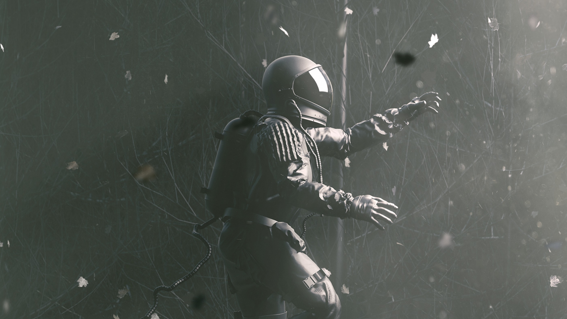 Casque Noir et Blanc Sur Surface Noire. Wallpaper in 1920x1080 Resolution