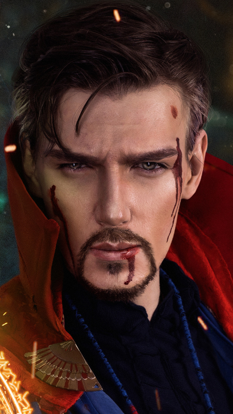 Mann in Blau-roter Jacke. Wallpaper in 750x1334 Resolution