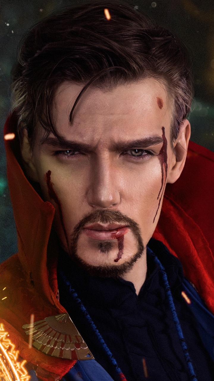 Homme en Veste Bleue et Rouge. Wallpaper in 720x1280 Resolution