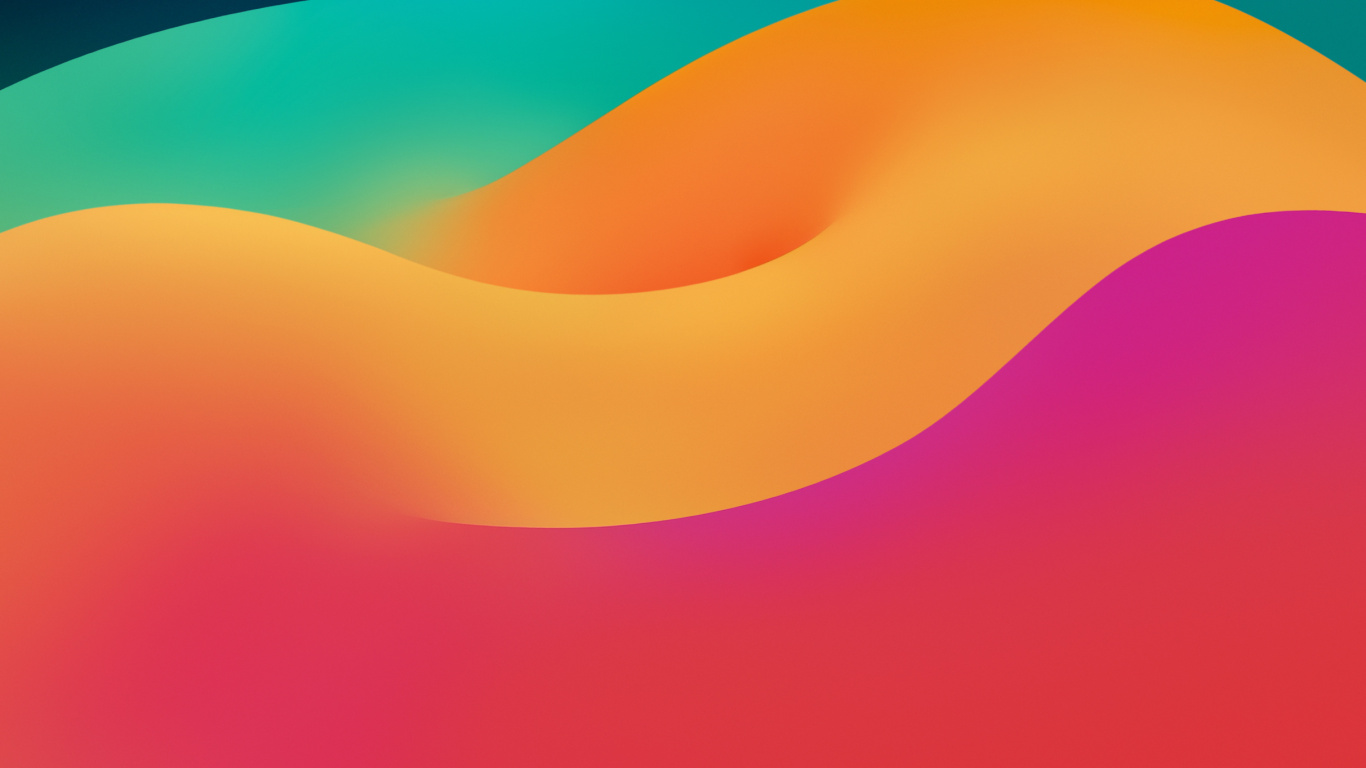 Ios 17, Tablet, Red, Orange, Graphics. Wallpaper in 1366x768 Resolution